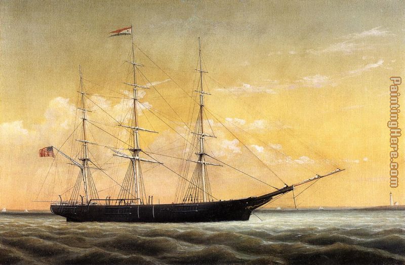 Whaleship 'Jireh Perry' off Clark's Point, New Bedford painting - William Bradford Whaleship 'Jireh Perry' off Clark's Point, New Bedford art painting